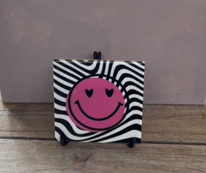 Tegeltje smile inclusief standaard